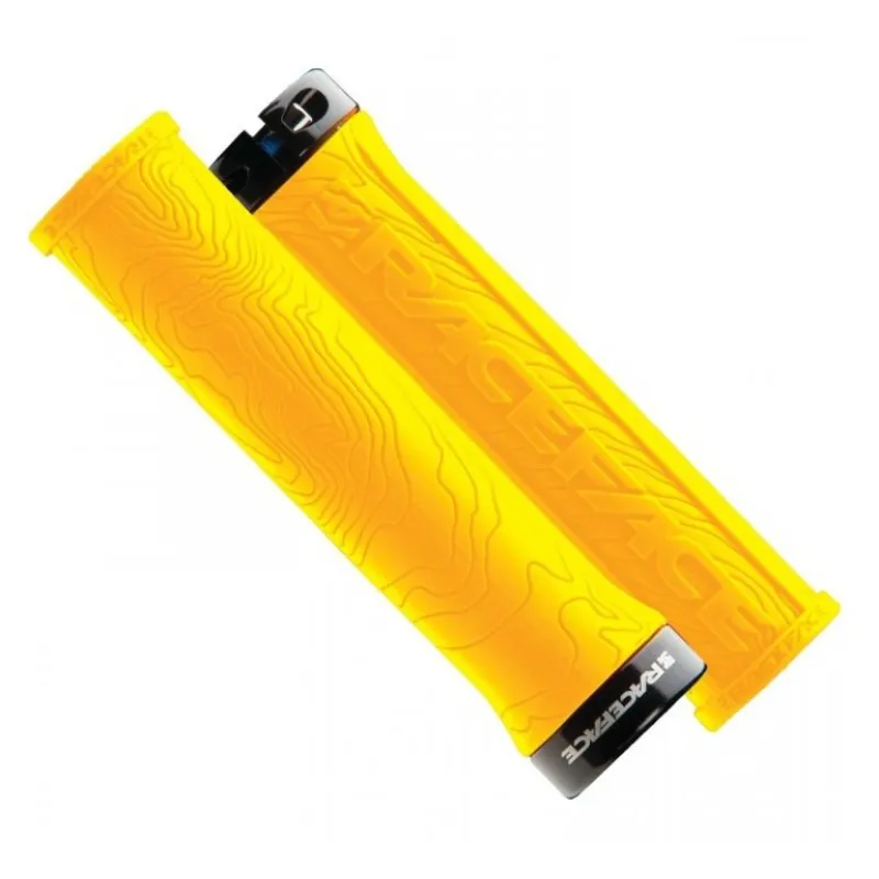 Reducere extra Manșoane pentru bicicletă RACE FACE GRIP HALF NELSON W/LOCK YELLOW